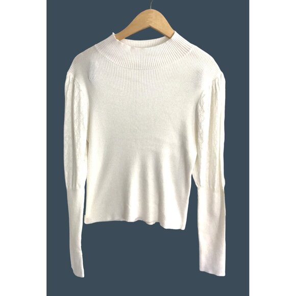 HOOKED UP- WOMENS WHITE LONG SLEEVE WOMEN'S SWEATER SIZE X-LARGE-NWT - Picture 4 of 10